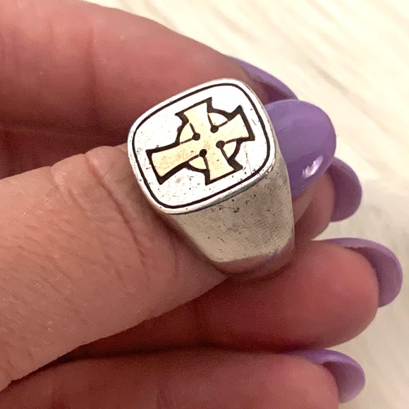 Vintage 14k James Avery Celtic cross ring men’s 9.5 - Picture 12 of 13